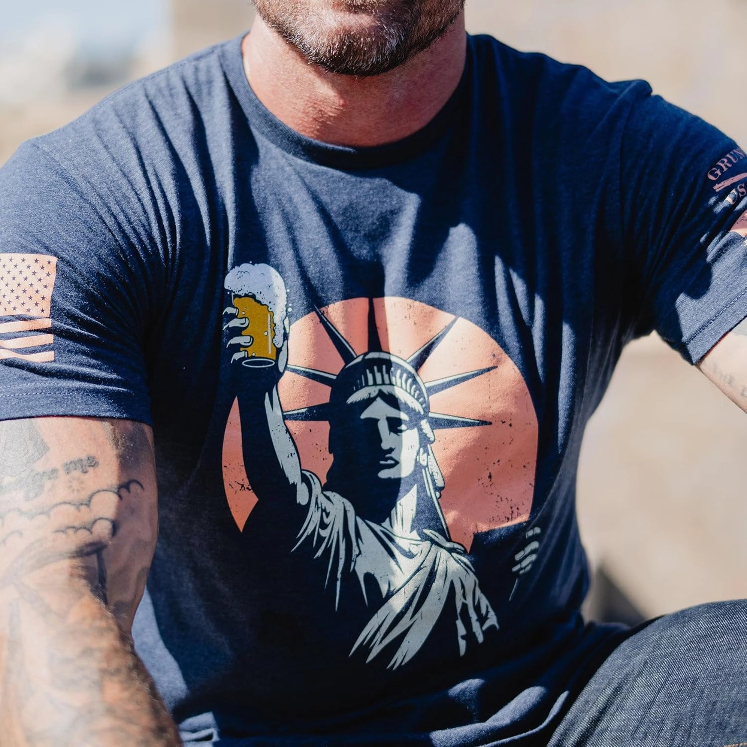 Grunt Style Toast to Freedom Men's T-Shirt