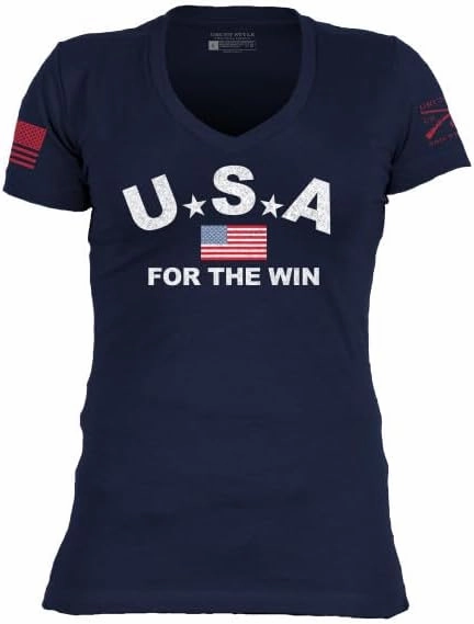 Grunt Style USA for The Win Women's V-Neck T-Shirt