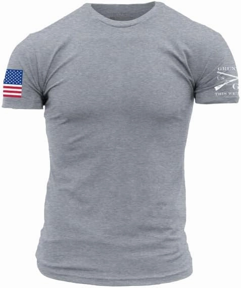 Grunt Style USA Full Color Flag Basic Men's T-Shirt