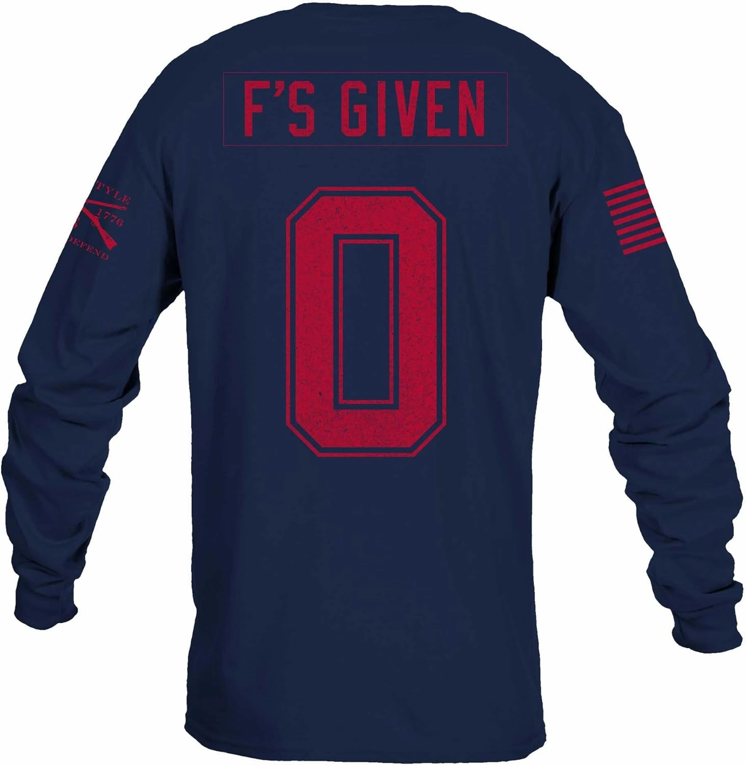 Grunt Style Zero F's Given Men's Long Sleeve T-Shirt