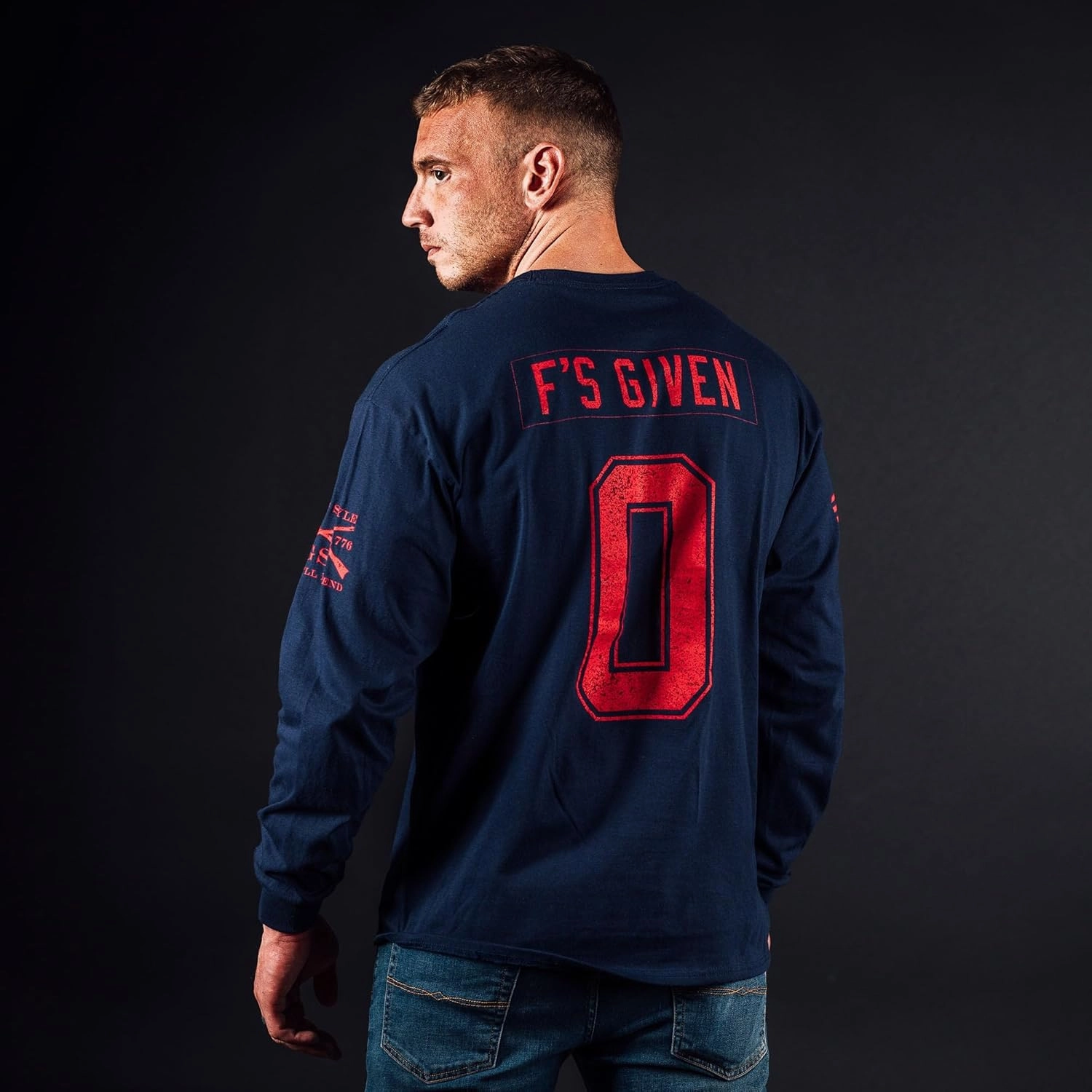Grunt Style Zero F's Given Men's Long Sleeve T-Shirt