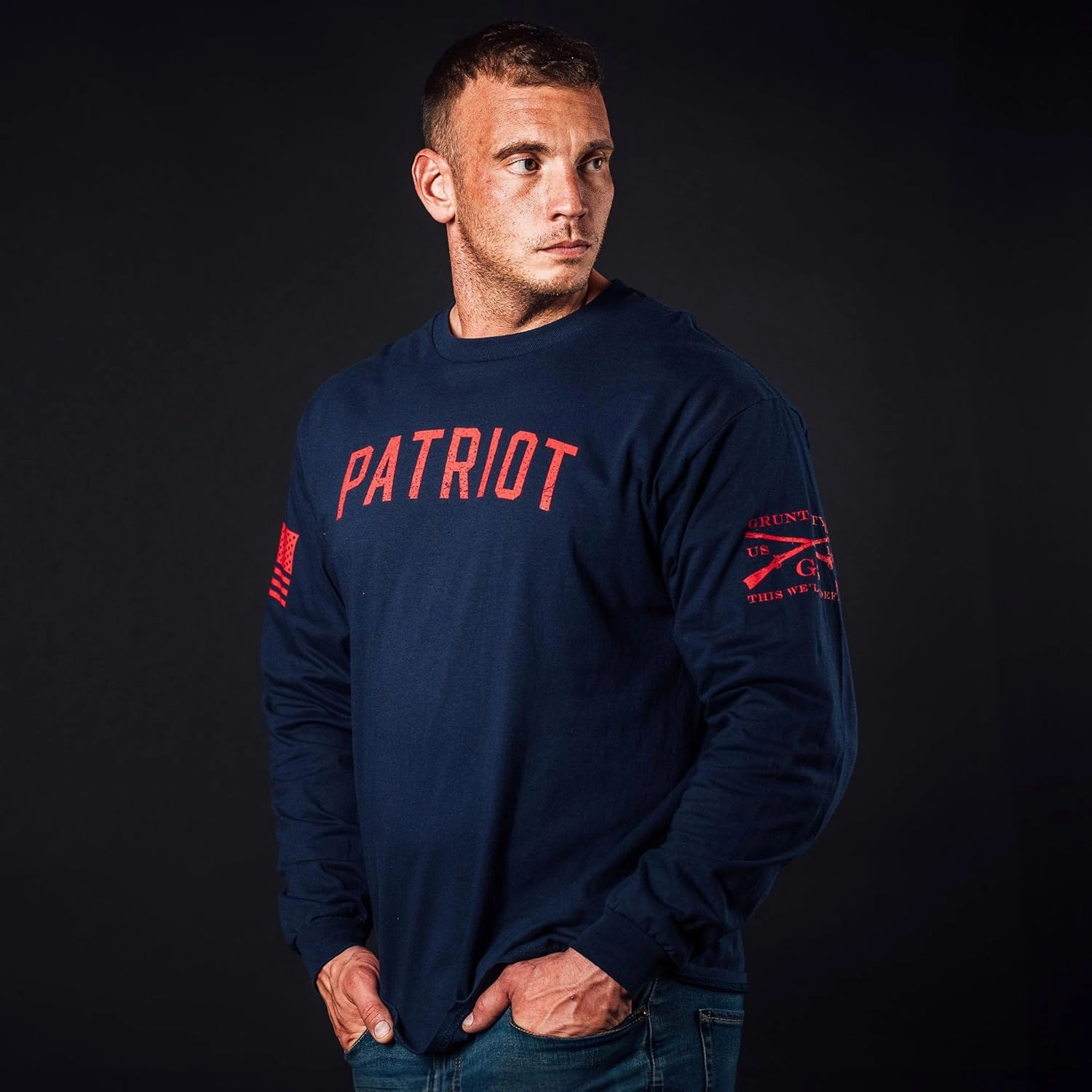 Grunt Style Zero F's Given Men's Long Sleeve T-Shirt