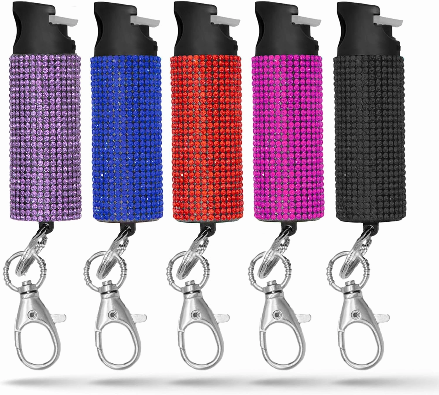 Guard Dog Security Bling it On Pepper Spray Keychain with Safety Twist Top Mini and Easy Carry Lightweight and Fashionable Maximum Police Strength OC Spray 16 Feet Range 0.5 fl oz