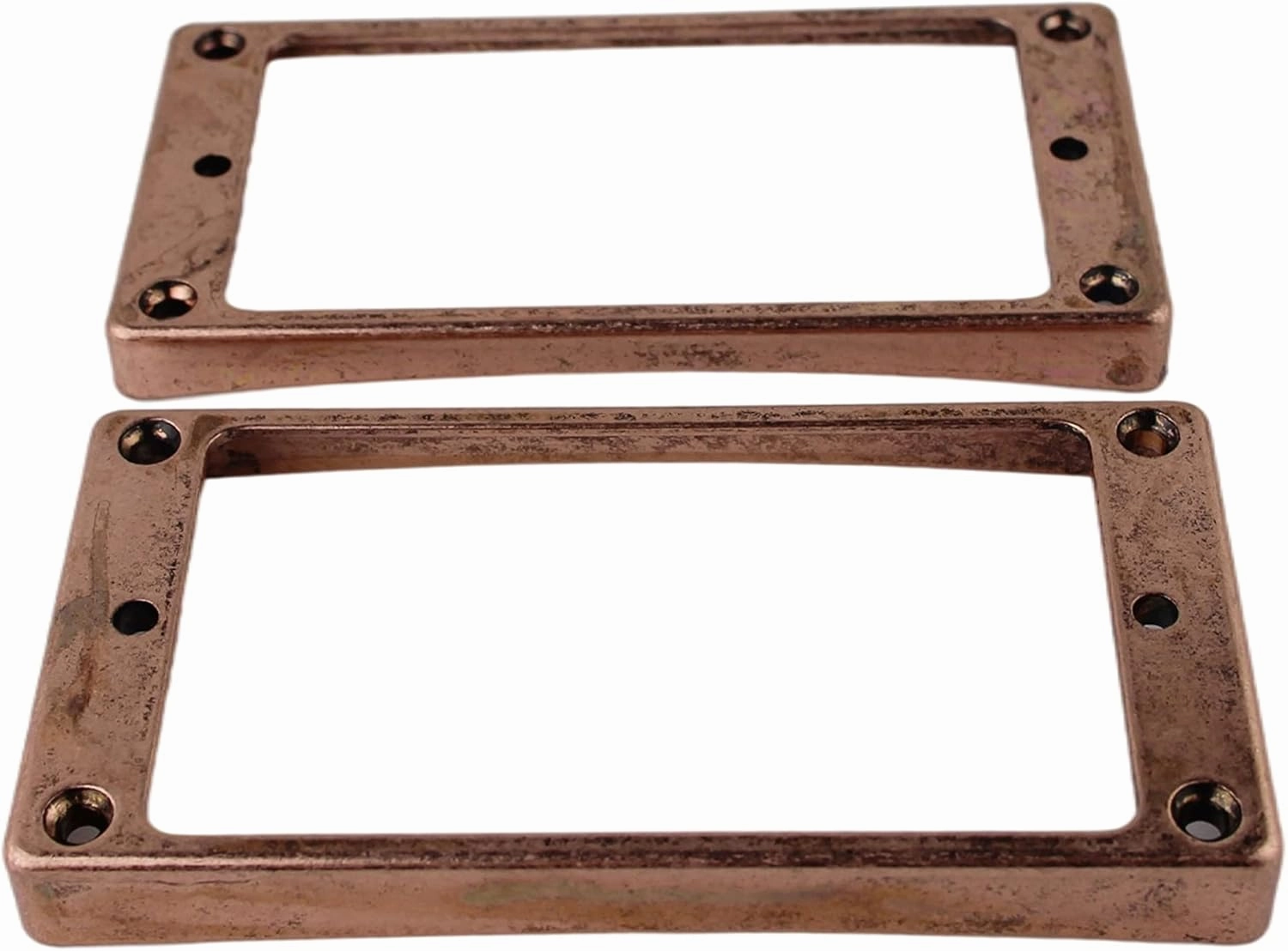 Guyker Curved Bottom Metal Humbucker Pickup Mounting Ring Set - Bridge and Neck Pickups Cover Frame Replacement Compatible with Les Paul LP Style Electric Guitar(2PCS, bronze)