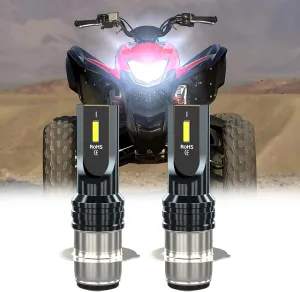 H6M ATV motorcycle fog lamp Bulbs Fit For Honda TRX 250 300 400 450 700 ATV fog lamp Bulbs, High Low Beam, 400% Brighter 8000LM 6000K White,P15d LED Bulbs, Plug and Play, Pack of 2
