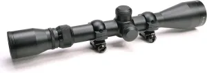 Hammers Hunting Plinking Rifle Scope 3-9x40 with Low Weaver Scope Rings 1 inch Tube Finger Adjustable Turret
