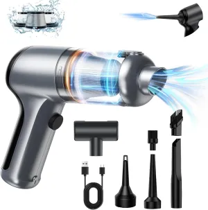 Handheld Mini Air Blower/Car Vacuum Cleaner, Rechargeable Electric Air Duster/Vacuums with Brushless Motor, 18000pa High Power Cordless Suction/Blower Portable Vacuum Cleaner for Car, Home