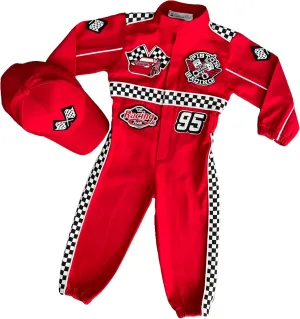 Handmade Race Car Driver Costume for Toddlers - Halloween Costume, Cars Boys Racing Outfit, Toddler Racer Suit