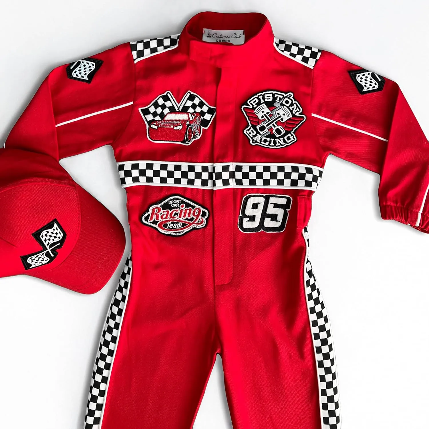 Handmade Race Car Driver Costume for Toddlers - Halloween Costume, Cars Boys Racing Outfit, Toddler Racer Suit