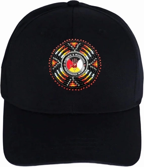 Handmade Baseball Cap for Men Women Native American Patch with No Brim/Brim Beaded Colorful Cotton Cap Unisex