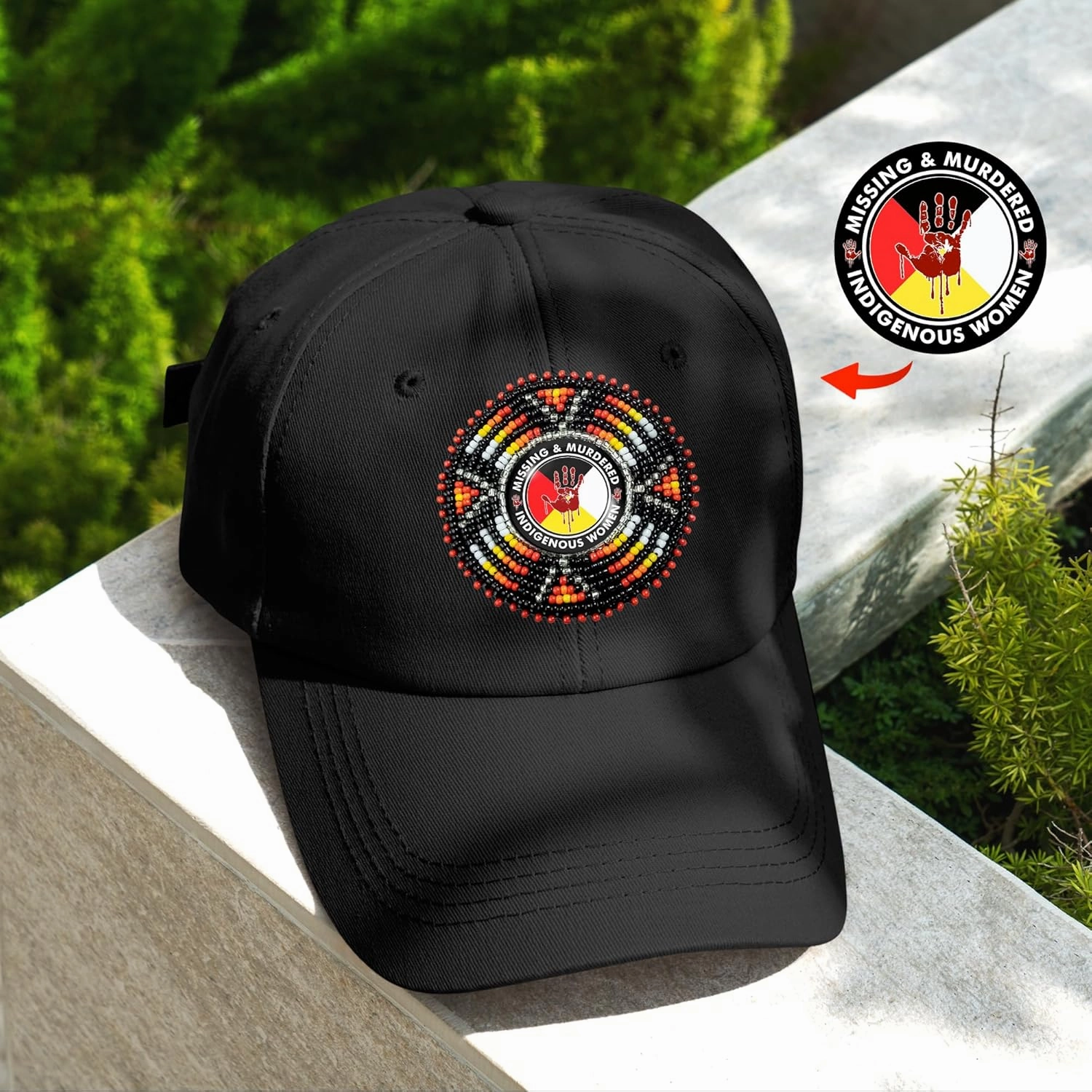 Handmade Baseball Cap for Men Women Native American Patch with No Brim/Brim Beaded Colorful Cotton Cap Unisex