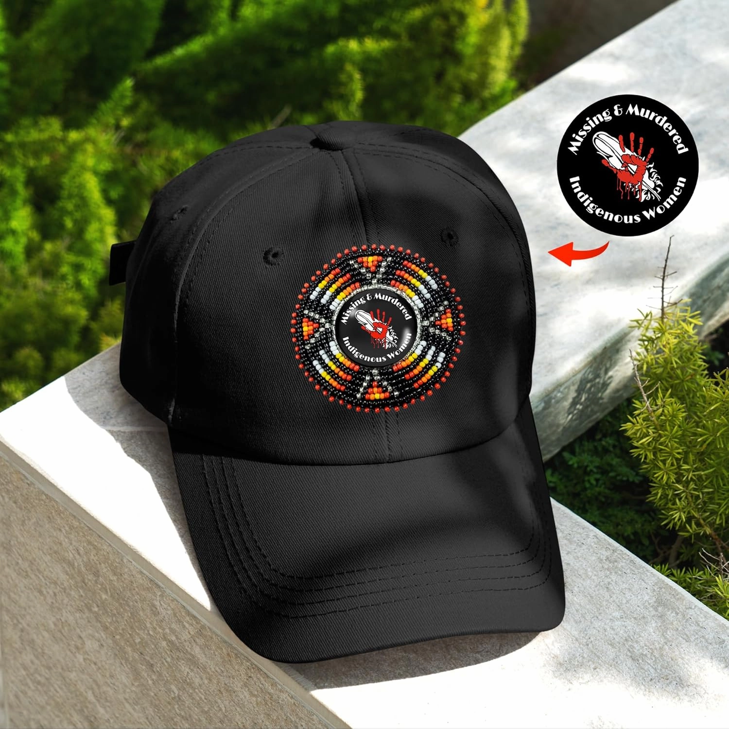 Handmade Baseball Cap for Men Women Native American Patch with No Brim/Brim Beaded Colorful Cotton Cap Unisex