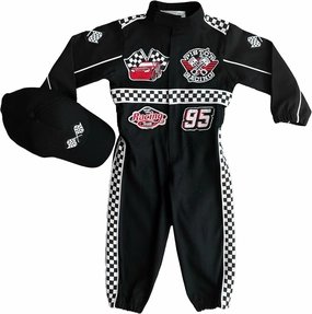 Handmade Race Car Driver Costume for Toddlers - Halloween Costume, Cars Boys Racing Outfit, Toddler Racer Suit
