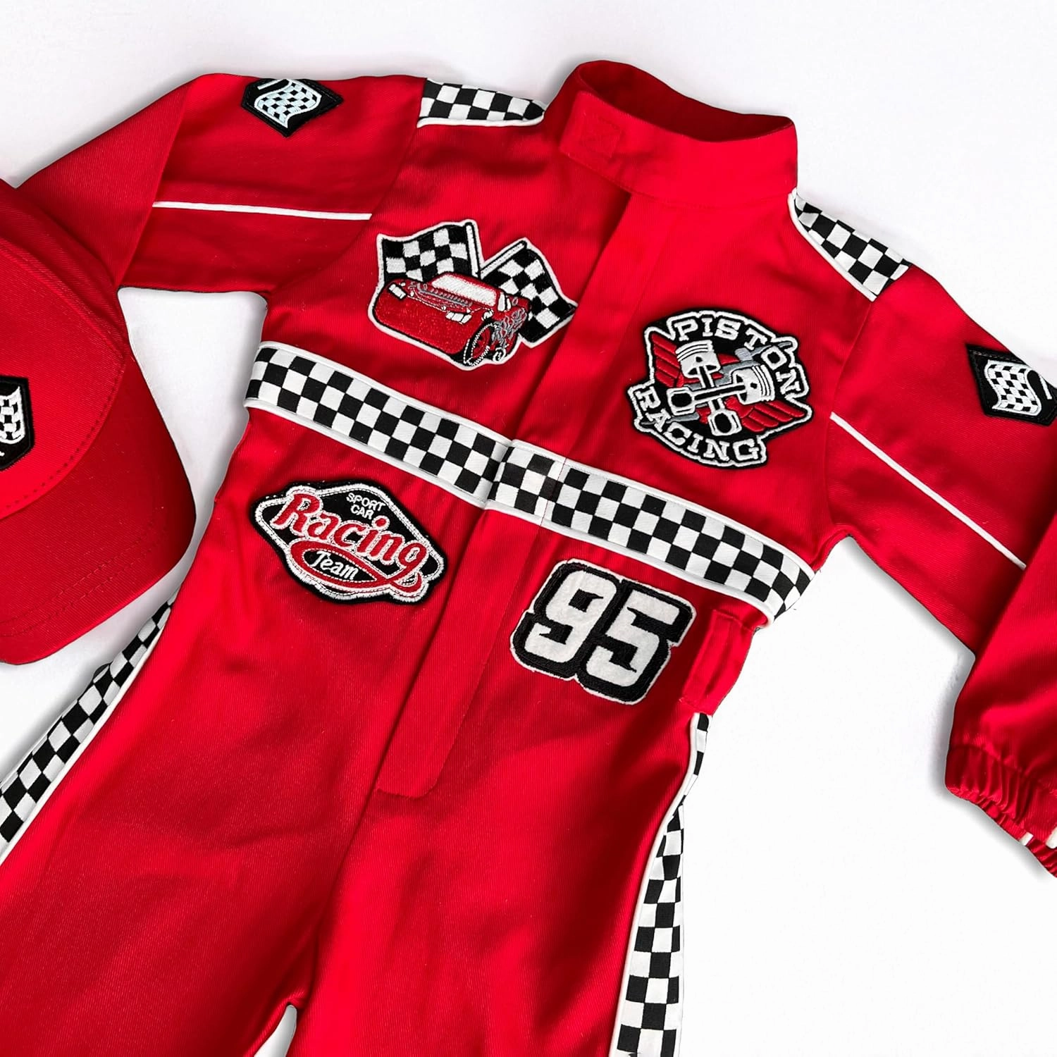 Handmade Race Car Driver Costume for Toddlers - Halloween Costume, Cars Boys Racing Outfit, Toddler Racer Suit