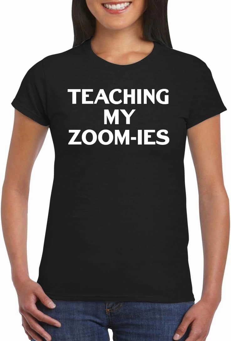 Harding Industries Teaching My Zoom-ies - Women's Soft Graphic Junior Cut T-Shirt CP05 Black