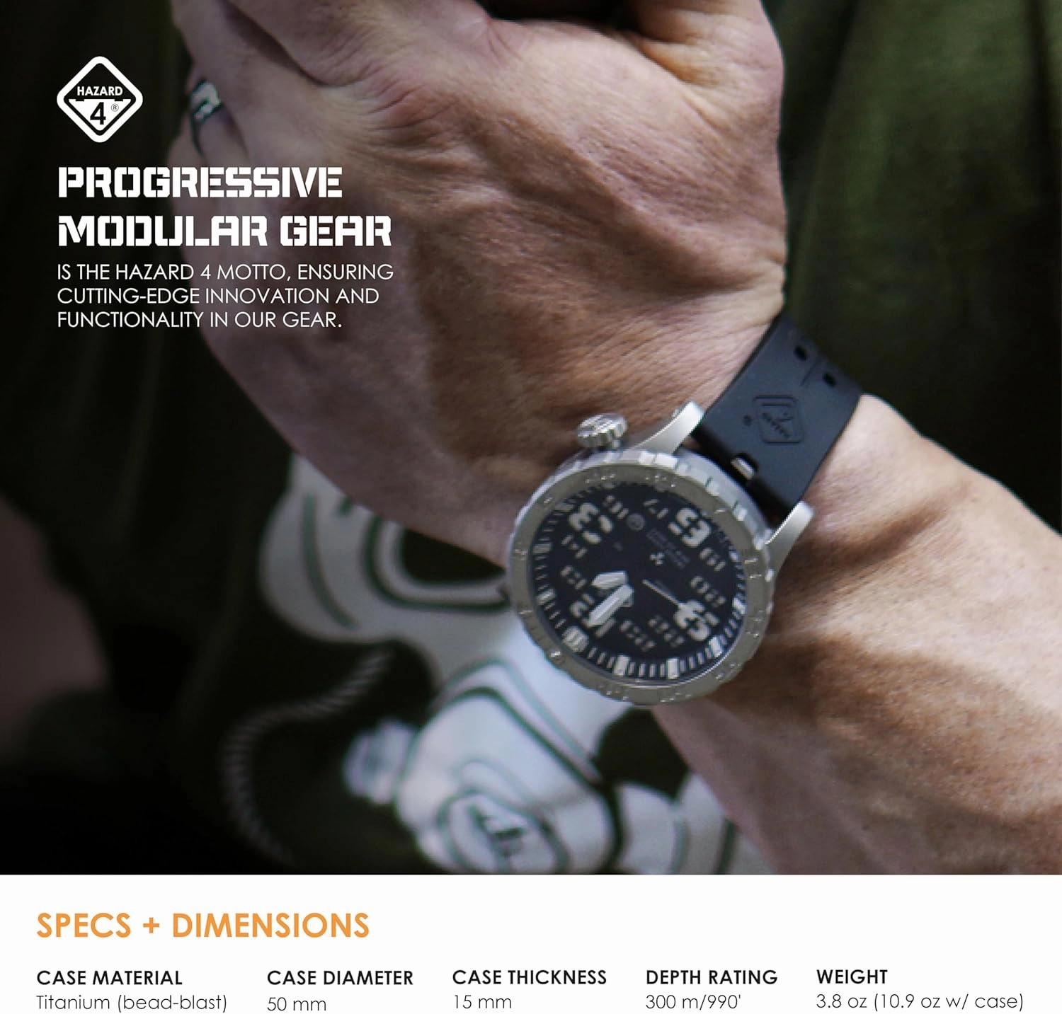 HAZARD 4 Heavy Water Diver™ : Titanium Tritium Dive-Watch