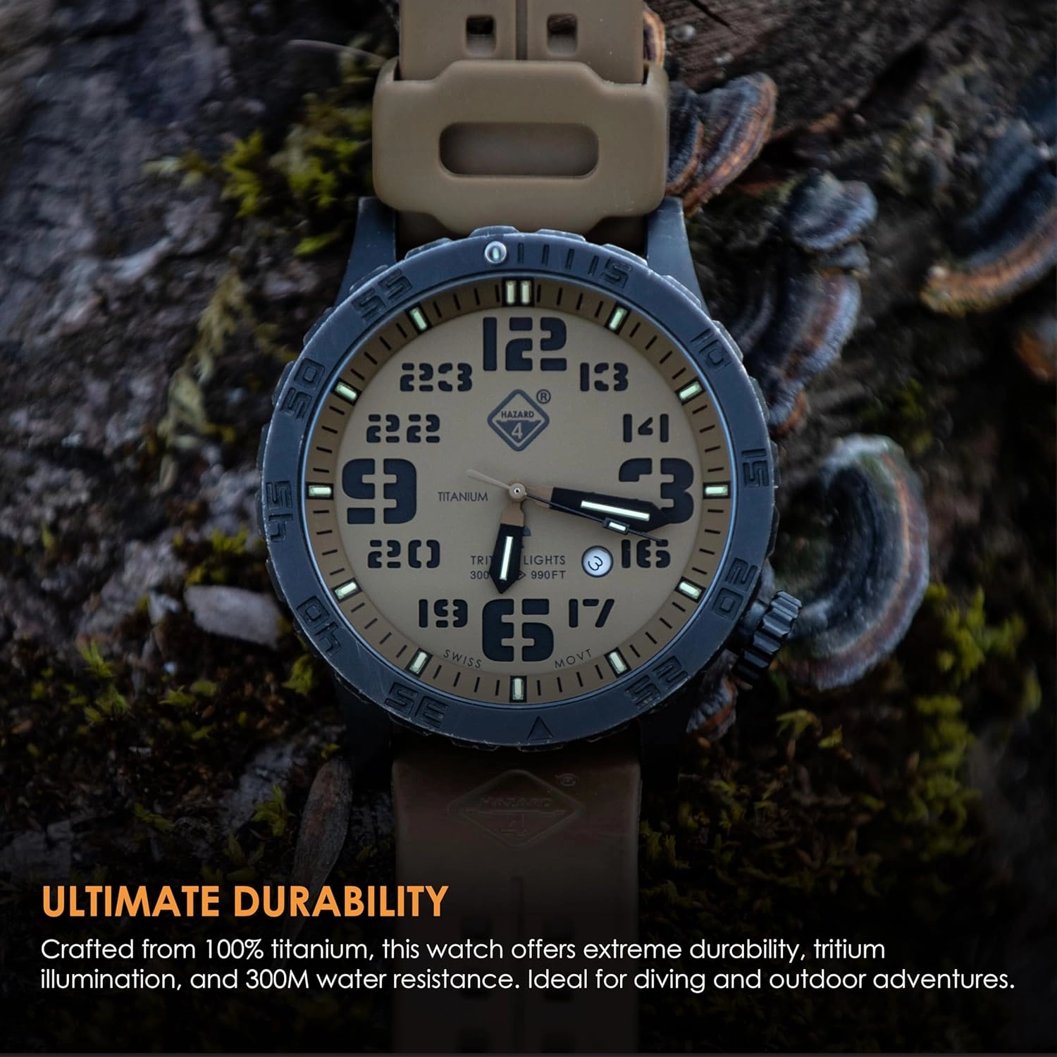 HAZARD 4 Heavy Water Diver™ : Titanium Tritium Dive-Watch