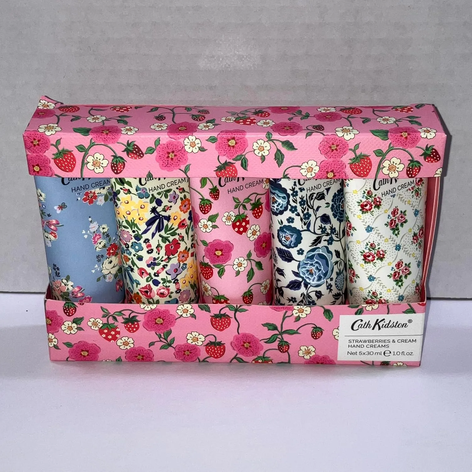 Heathcote & Ivory Cath Kidston Ripe Strawberries & Cream Hand Cream Set 5x 30ml