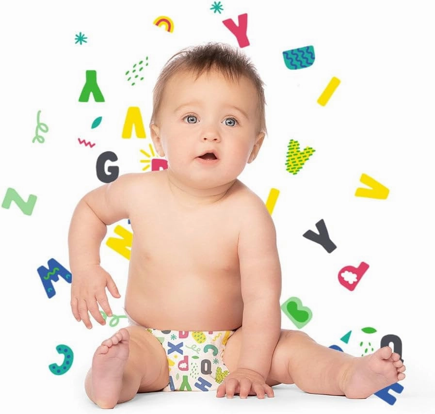 Hello Bello Premium Baby Diapers Size 1, 32 Count of Disposable, Extra-Absorbent, Hypoallergenic Baby Diapers with Snug and Comfort Fit, Alphabet Soup