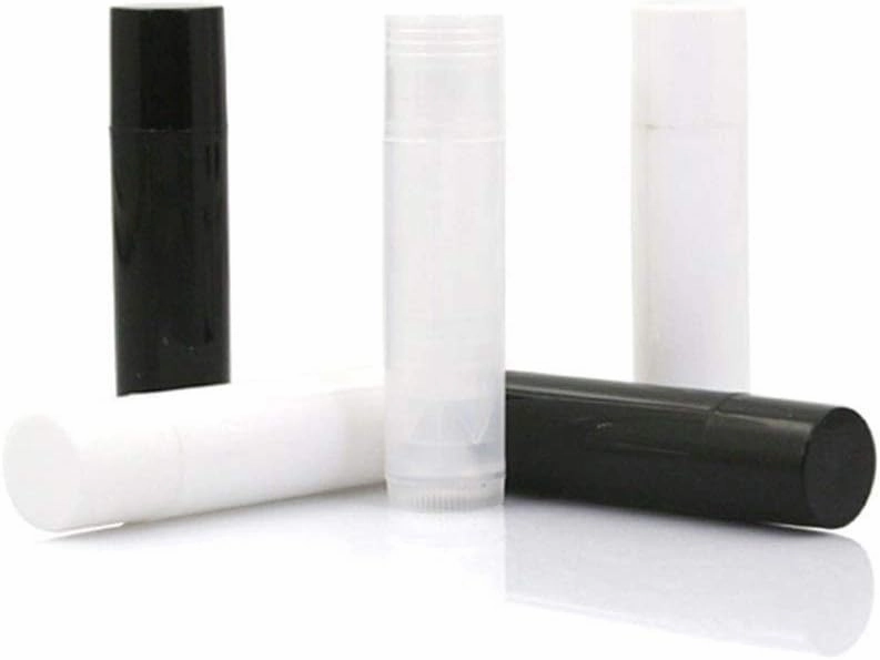 Home Spare Empty PET Bottles Empty Cosmetic Chapstick Lip Gloss Pipe Lipstick Balm Tube With Caps Container DIY 50PCS (Color : 50pcs Clear)
