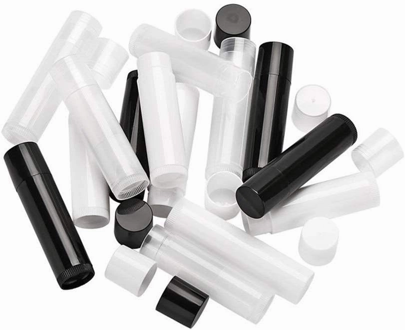 Home Spare Empty PET Bottles Empty Cosmetic Chapstick Lip Gloss Pipe Lipstick Balm Tube With Caps Container DIY 50PCS (Color : 50pcs Clear)