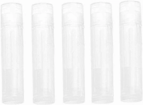 Home Spare Empty PET Bottles Empty Cosmetic Chapstick Lip Gloss Pipe Lipstick Balm Tube With Caps Container DIY 50PCS (Color : 50pcs Clear)