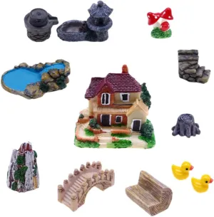 Homoyoyo 1Set Miniature Garden Accessories Figurines and Ornaments for Fairy Garden Mini Landscape Decor Dollhouse Decorations and Craft Projects for Home and Garden