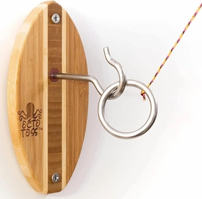 Hook and Ring Game. Women and Man Cave Game Room Decor, Ring Game on a String for Game Room Games. Hook and Ring Toss Game Stocking Stuffers for Kids, and Gifts for Men Who Have Everything