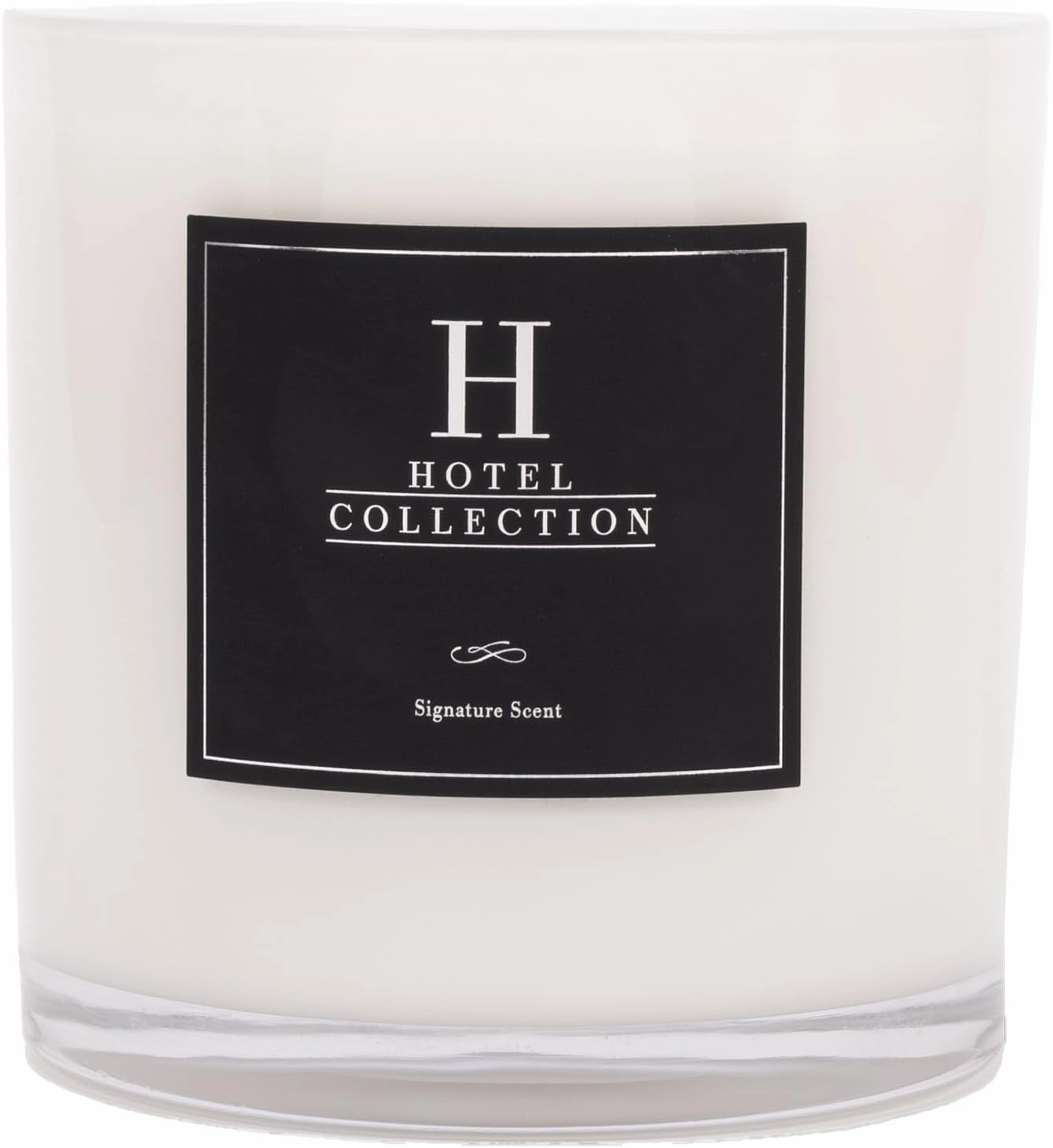 Hotel Collection Black Velvet Deluxe Scented Candle, Luxury Hotel Inspired Big Candle with Hints of Zesty Citrus, Juicy Black Fig, and Floral Rose, Long Lasting 300 Hour Burn Time, 55oz White