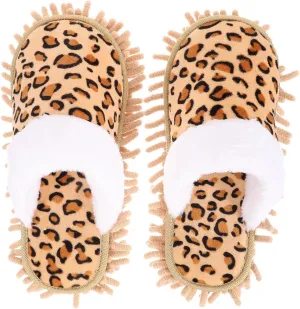 Household Sweeping Slippers Washable Mop Shoes with Chenille Material Reusable Cleaning Footwear for