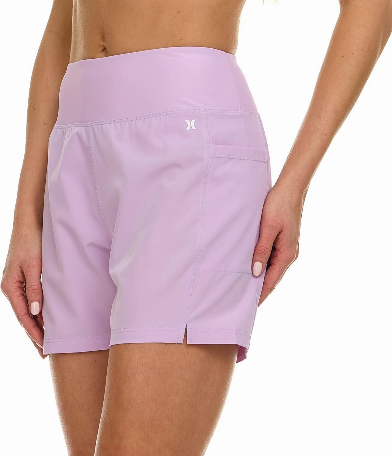 Hurley 5"/7" High Waisted Swim Shorts Women, Board Shorts with Pockets & Inner Liner, Quick Dry Swim Trunk, UPF 50 