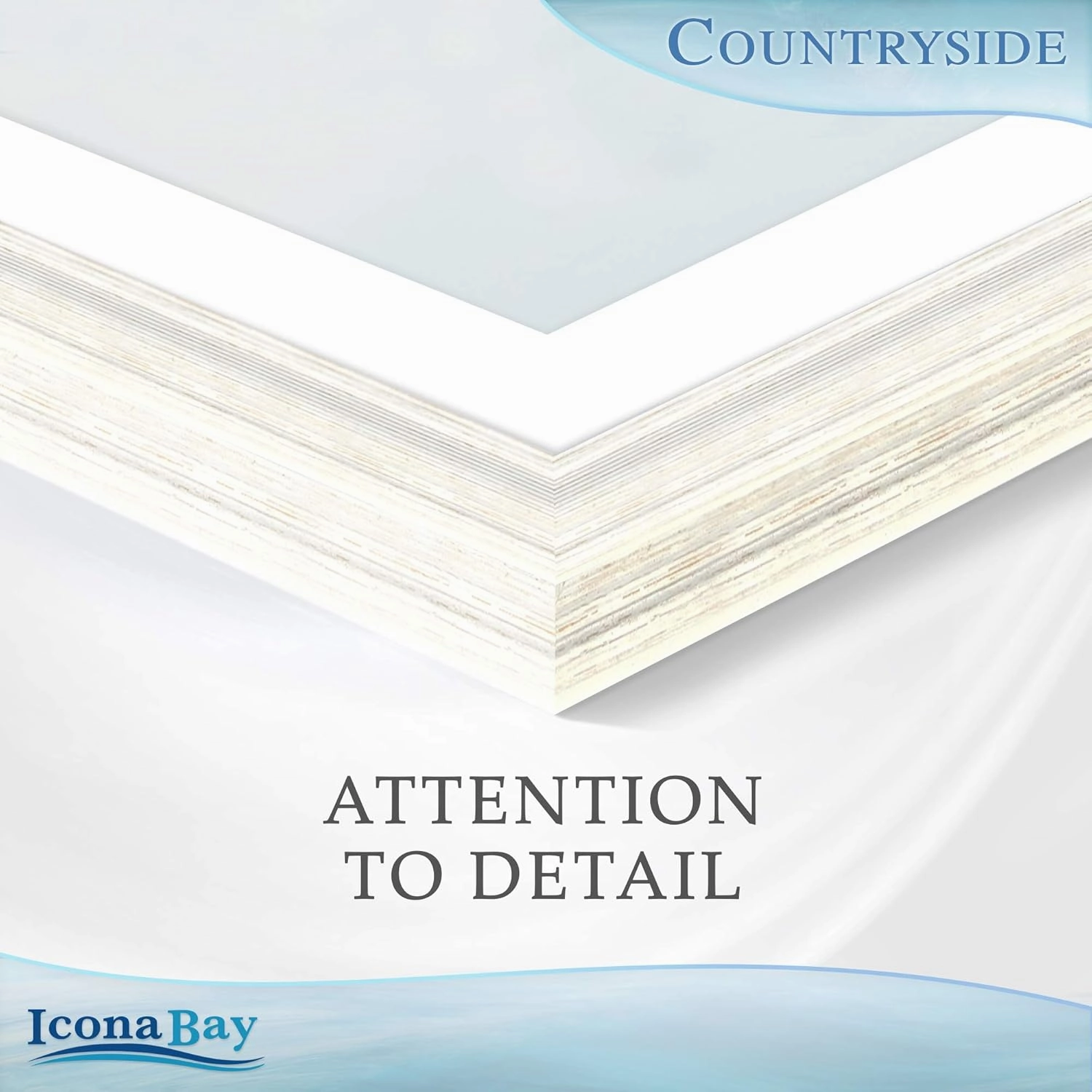 Icona Bay 8x10 Picture Frames with Mat (Alpine White, 3 Pack), French Country Style Picture Frame Set, Wall Mount or Table Top, Countryside Collection
