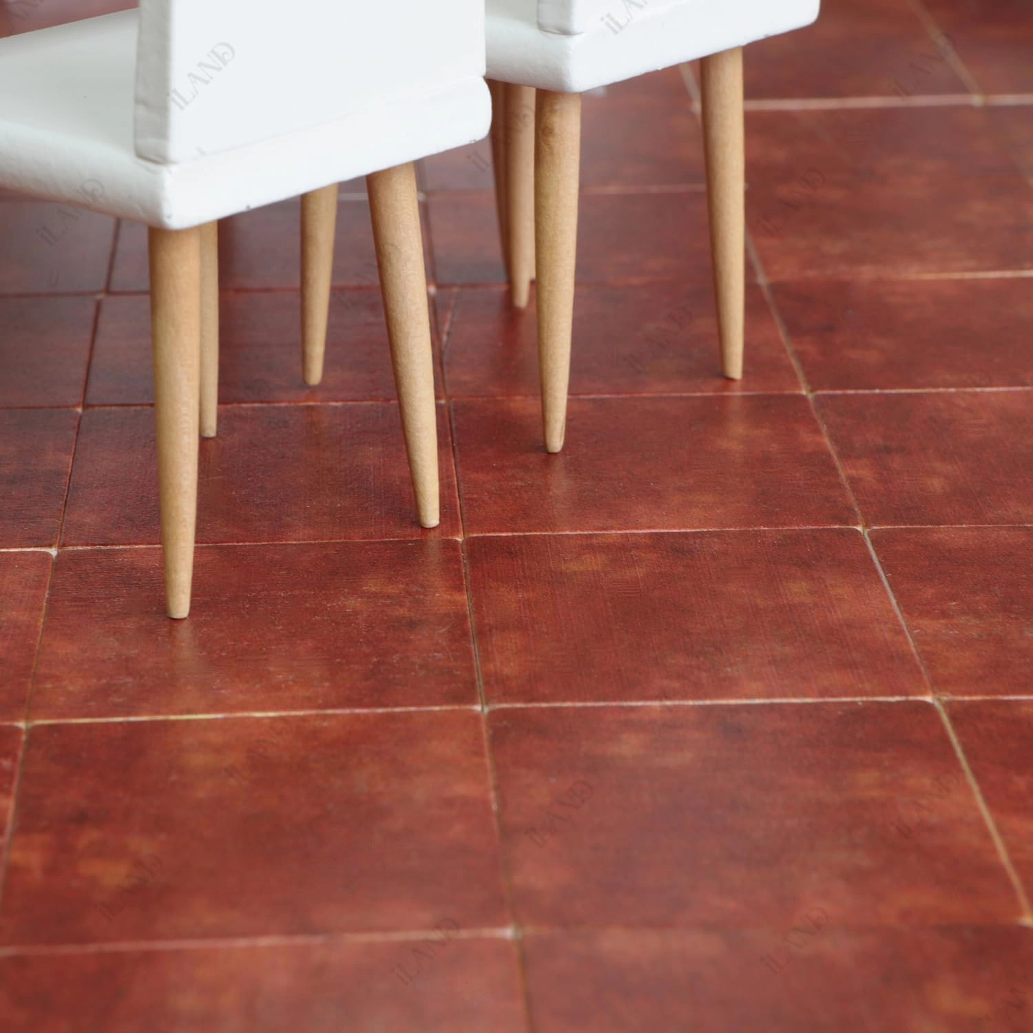 iLAND Miniature Dollhouse Accessories,60pcs Dollhouse Flooring on 1:12 Scale Color Patchwork Tiles (60pcs Mediterranean Style