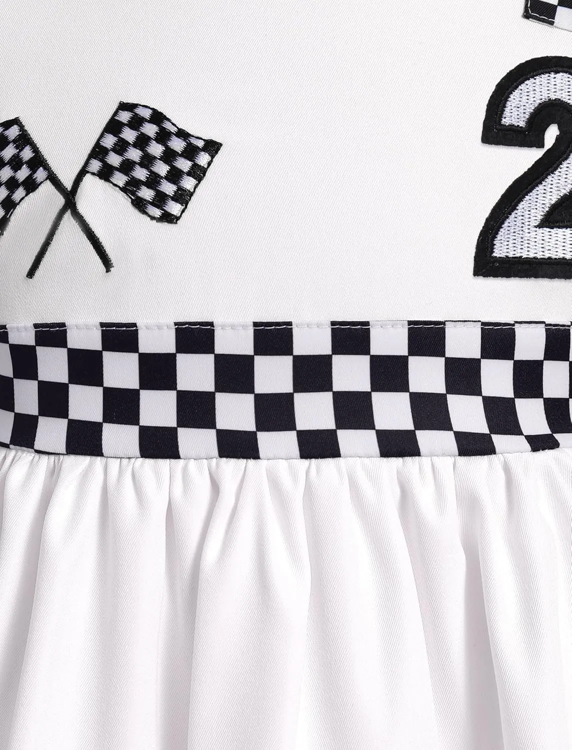 IMEKIS Baby Girl Race Car 1st 2nd Birthday Outfit Ruffle Sleeve Dress Cake Smash Photo Shoot Halloween Costume