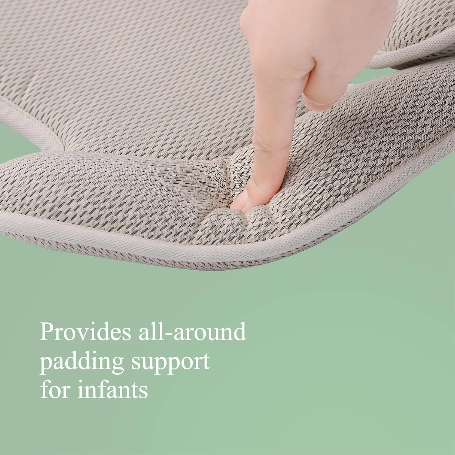 Infant Car Seat Insert, Car Seat Head and Body Supports for Babies, Soft Car Seat Insert Cushion Pad Suit for Infant Car Seats and Baby Strollers(Beige)