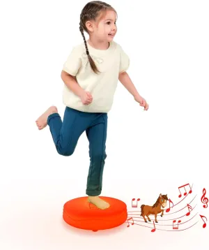 Interactive Animal Sounds Toy, LED Floor Tiles, Touch Sensitive, Toddler & Little Kid, Red (Horse), Includes USB Charging Cable & User Manual