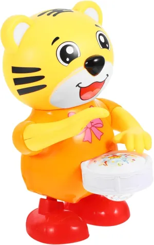 Interactive Musical Crawling Tiger for Boy Girl Engaging Animal Figurine for Months Safe with Control Tummy Fun for Newborns