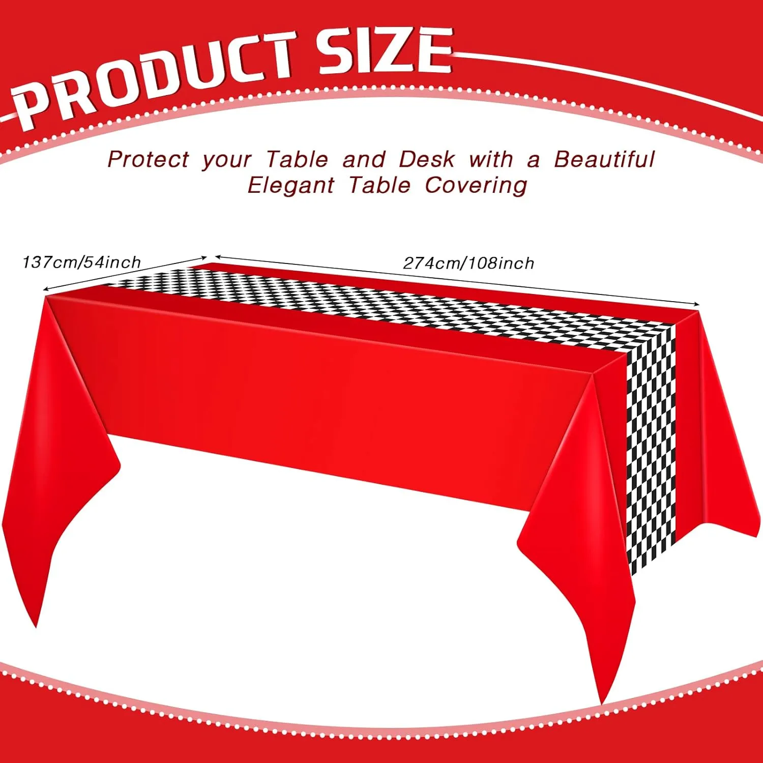 Irenare 12 Sheets Car Birthday Party Supplies Racing Party Decorations Road Tablecloth Racetrack Table Runner Table Covers for Kids Boy Car Theme Birthday Favors, 54 x 108 Inch