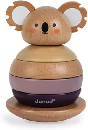 Janod World Wildlife Federation – Wooden Tumbling Koala - 6 Piece Set – Ages 12 Months  - J08601