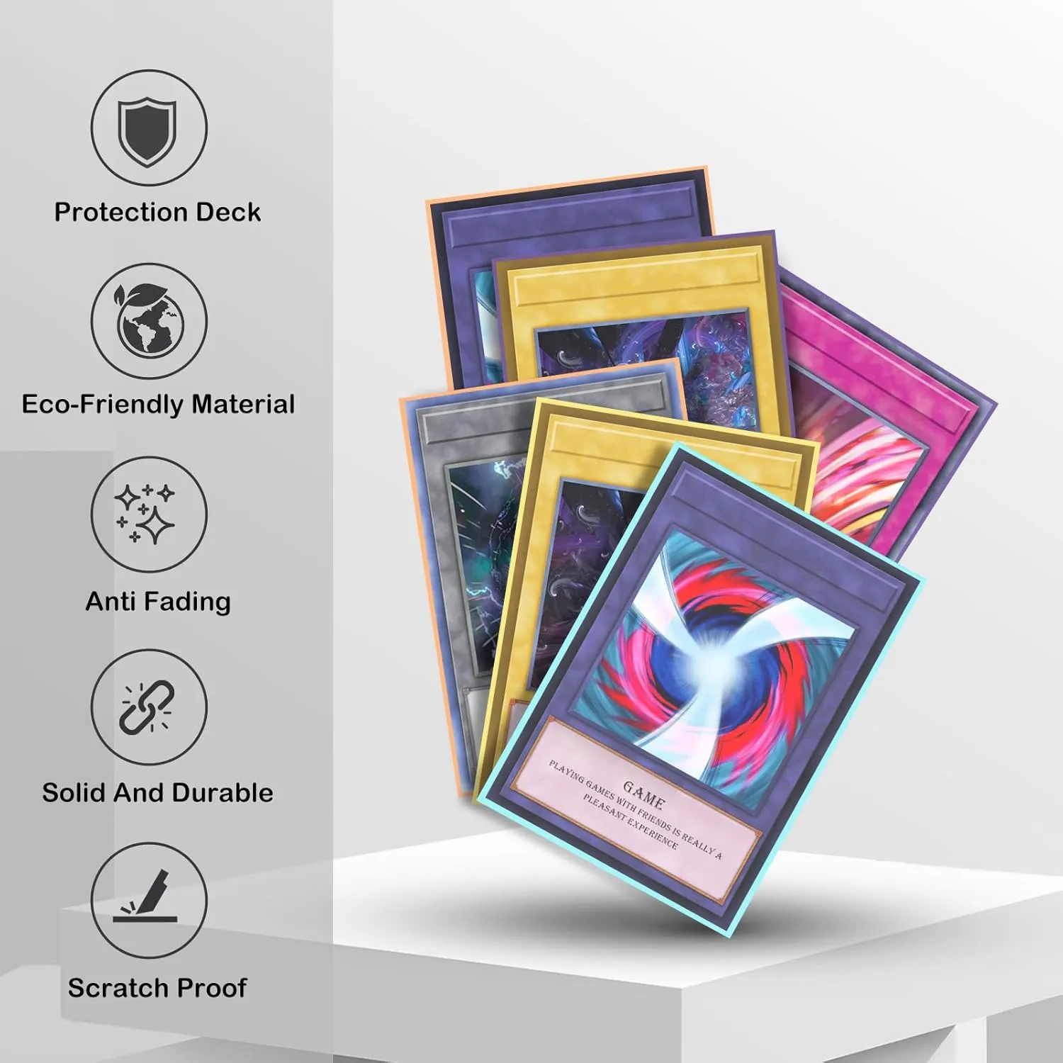 Japanese Small Card Sleeves 500 Counts, FOTEEMO Yu-gi-oh Card Sleeve Yugioh Soft Card Sleeves Protect Your Japanese Sized Trading Cards Never Tear (62 * 89mm)