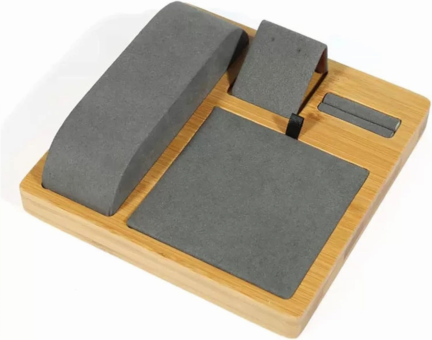 Jewelry Display Stand Velvet Wooden Jewelry Display Tray Showcase Display Organizer Rings Earrings Necklaces Bracelet Watch Display Stand for Selling Jewelry Holder Organizer