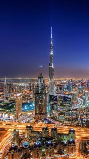 Jigsaw Puzzle 500 Pieces for Adults - The Burj Khalifa in Dubai - Skyscrapers of Dubai, City Skyline Puzzle - Wooden Difficult Challenging Puzzle Games Preschool Toys Home Decor Children Gifts