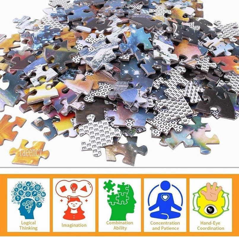 Jigsaw Puzzle 500 Pieces for Adults - The Burj Khalifa in Dubai - Skyscrapers of Dubai, City Skyline Puzzle - Wooden Difficult Challenging Puzzle Games Preschool Toys Home Decor Children Gifts