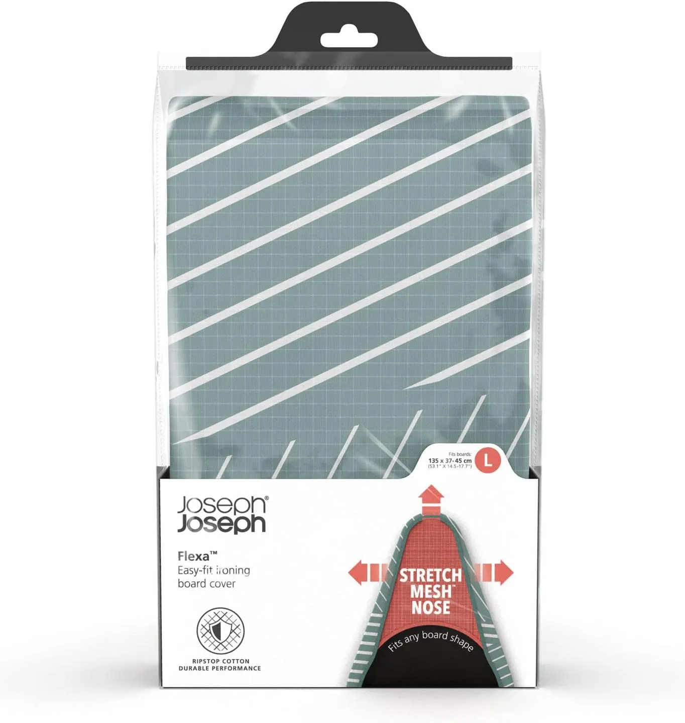 Joseph Joseph Flexa Ironing Board Cover 53.1in - Linear Grey