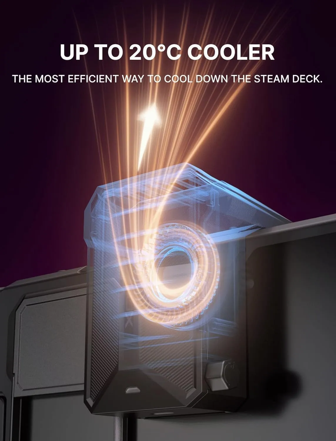 JSAUX ModCase Compatible with Steam Deck/Steam Deck OLED, PC0104 Modular Valve Steam Deck Case Include Protective Case, Face Cover, Cooling Fan, Metal Bracket and Strap - Cooler Set