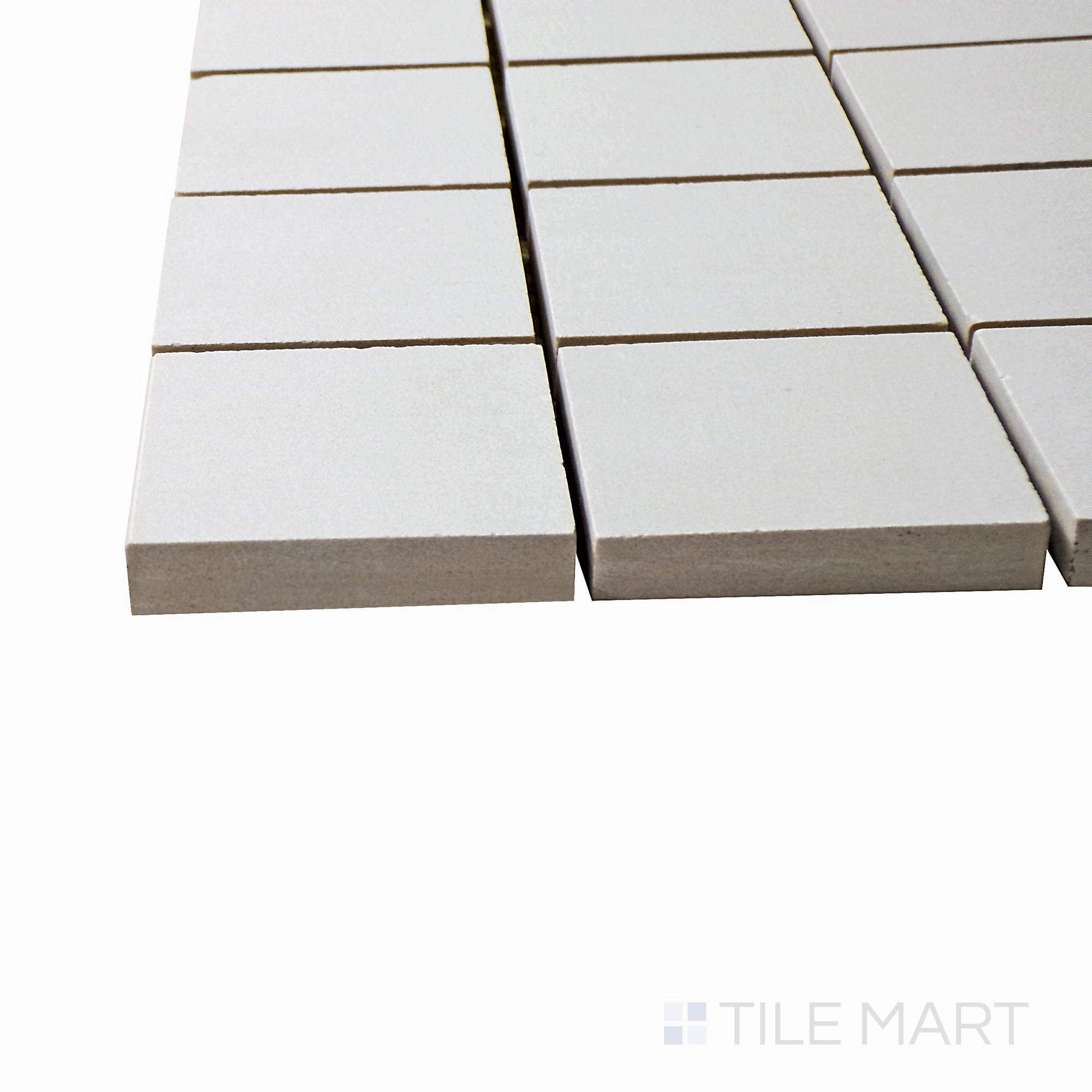 Kadence Blanco 2" Square Matte Porcelain Mosaic