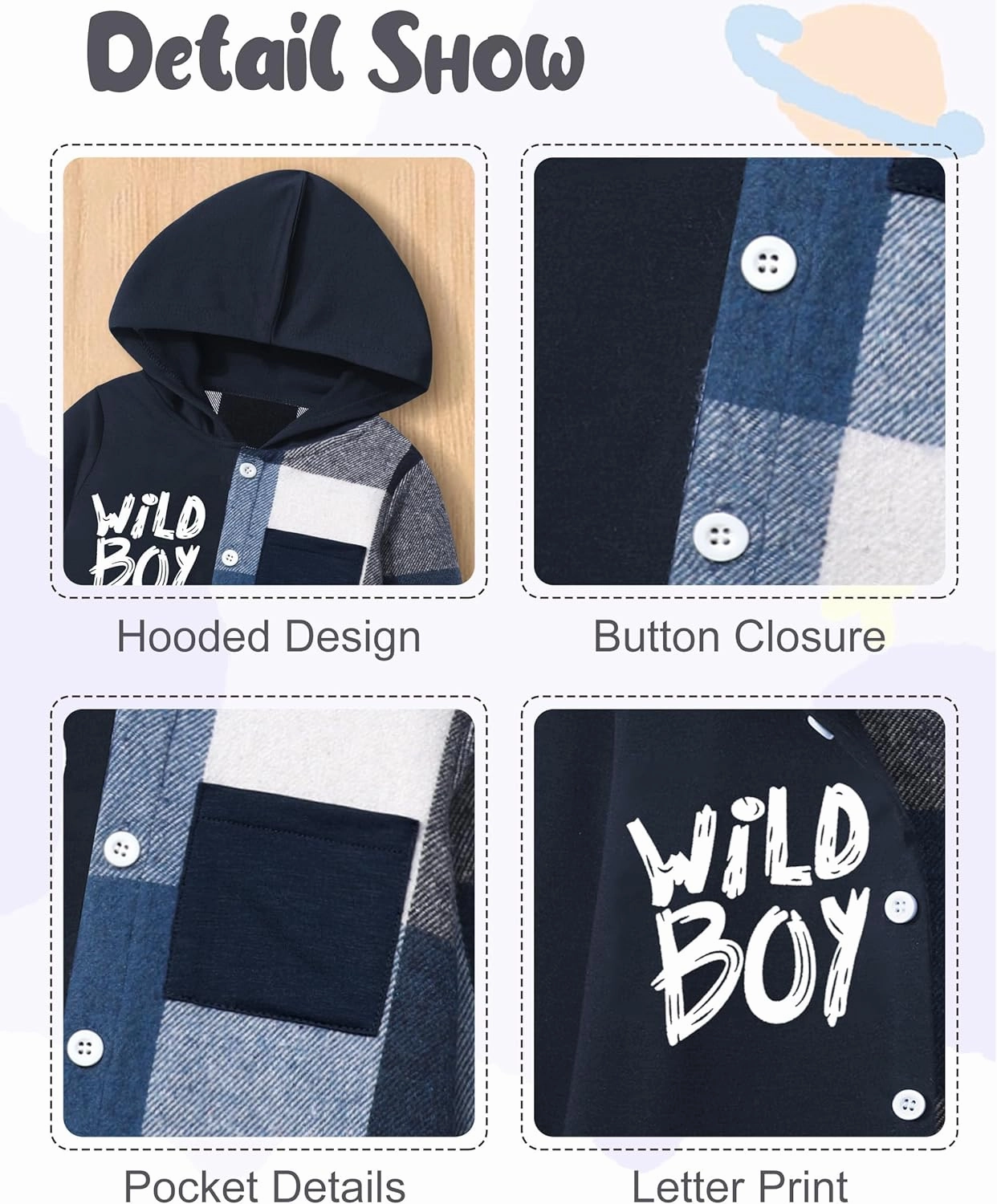 KANGKANG Toddler Boy Clothes Plaid Long Sleeve Hoodie Sweatshirt   Pants 2pcs Fall Winter Boys Outfit Set