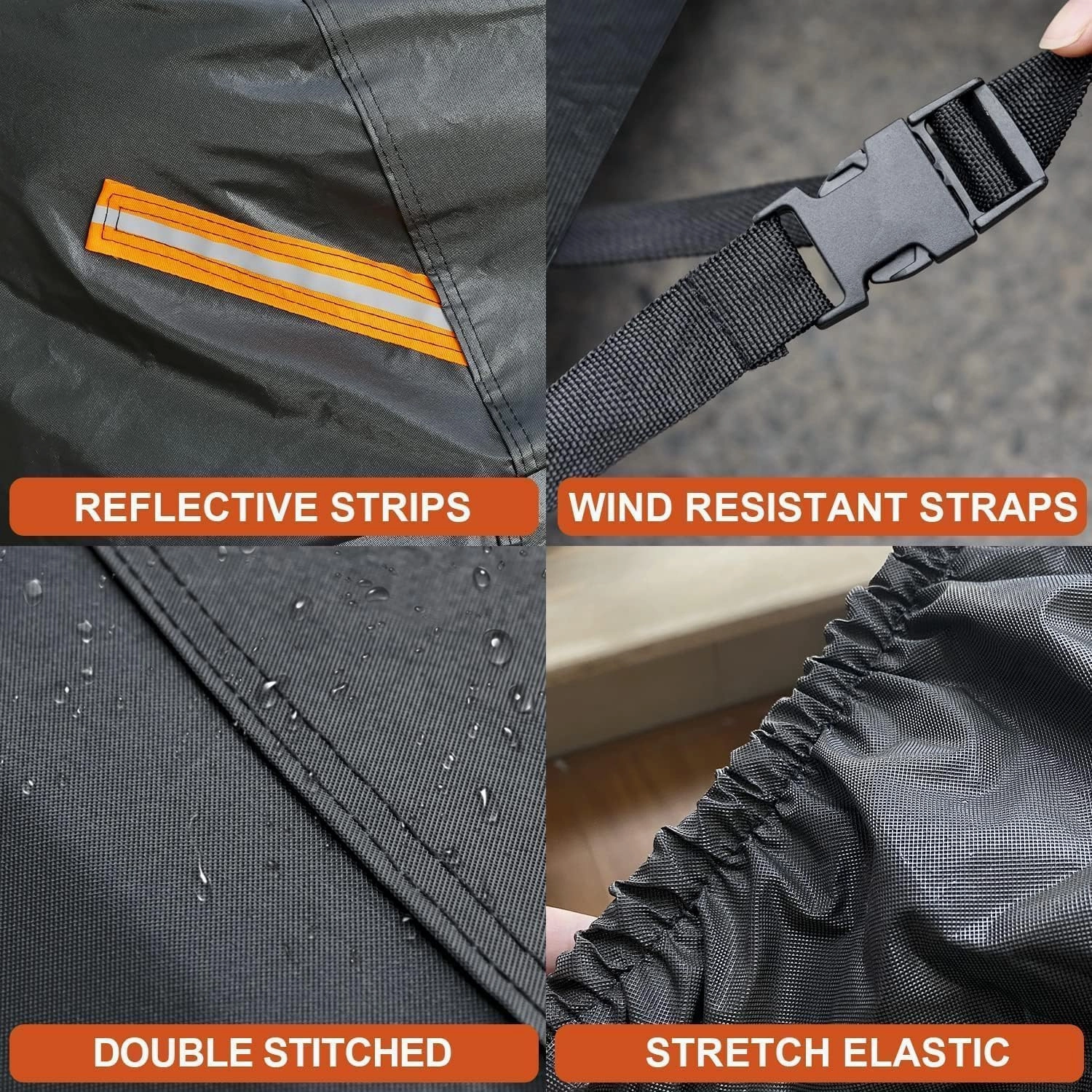 Kayme 7 Layers Truck Cover Waterproof All Weather, Heavy Duty Outdoor Pickup Cover Sun Rain Uv Protection, Universal Fit (Length Up to 220 inch) M .Black