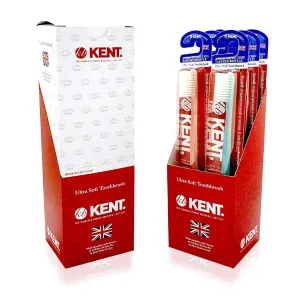 [Kent] Classic - (2 Set) Gentle Action Ultra Soft,Eco-Friendly BPA Free Toothbrush for Sensitive Teeth,Gums for Adults & Teens - 12 PCS (2 Set)