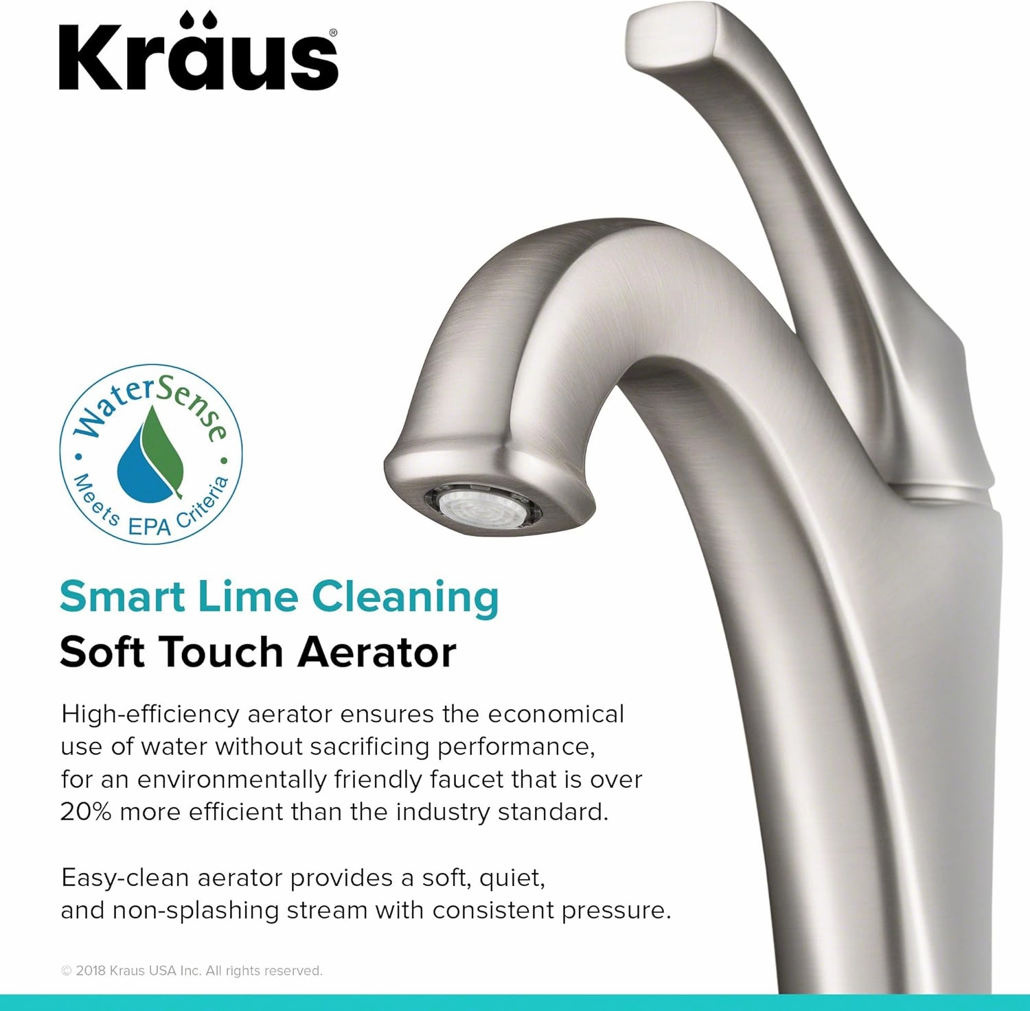 KRAUS KVF-1200SFS Arlo Single Handle Vessel Bathroom Faucet with Pop Up Drain, Spot-Free All-Brite Brushed Nickel (2 Pack)